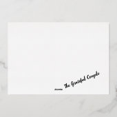 Weelderige Luxe, Tiger Lily & Mint, Bedankt, Folie Folie Uitnodiging (Achterkant)