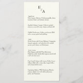 Weelderige luxe, tijgerlelie en munt, plat menu (Achterkant)