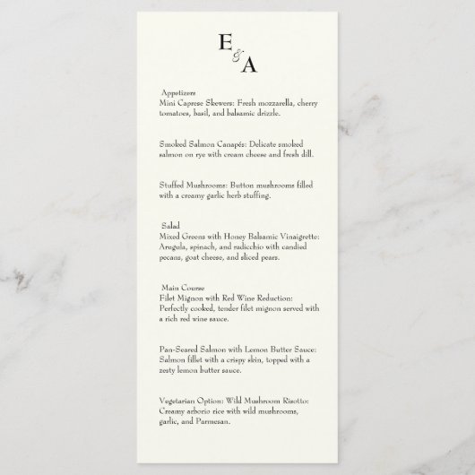 Weelderige luxe, tijgerlelie en munt, plat menu (Achterkant)