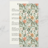 Weelderige luxe, tijgerlelie en munt, plat menu (Voorkant / Achterkant)