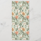 Weelderige luxe, tijgerlelie en munt, plat menu (Voorkant)