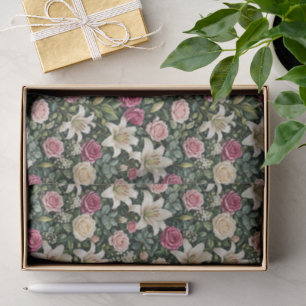 Weelderige Magnolia Bloem Botanische Illustratie Tissuepapier