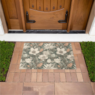 Weelderige  Magnolia Floral Botanical Deurmat