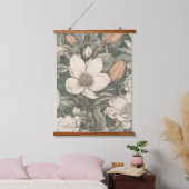 Weelderige  Magnolia Floral Botanical Hangend Wandkleed (Slaapkamer)