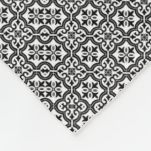 Weelderige Monogram Tegeltjesdeken Fleece Deken