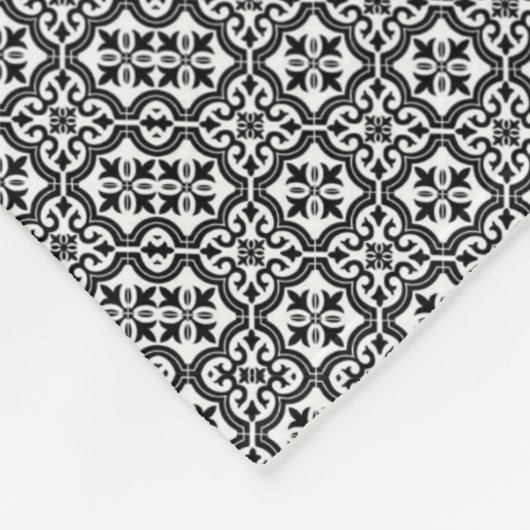 Weelderige Monogram Tegeltjesdeken Fleece Deken (Hoek)