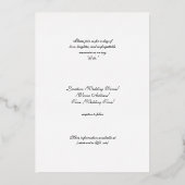 weelderige motief atelier bruiloft uitnodiging, folie uitnodiging (Achterkant)