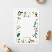 weelderige Oerwoud dank u kaarten Notitiekaartje (Voorkant / Achterkant in situ)