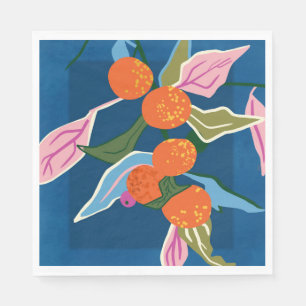 Weelderige Oranje botanicals Servet
