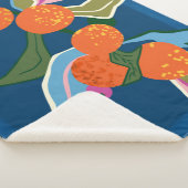 Weelderige Oranje botanicals Sherpa Deken (3/4)