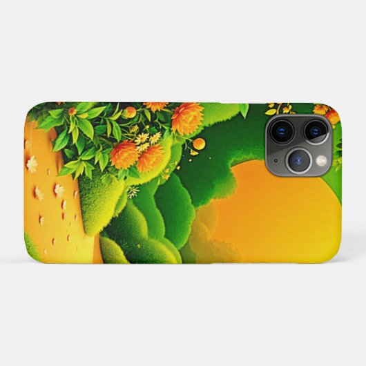 Weelderige Oranje tuinkunst Case-Mate iPhone Case (Achterkant (horizontaal))