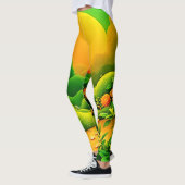 Weelderige Oranje tuinkunst Leggings (Links)