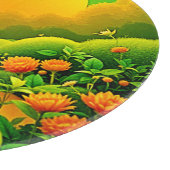 Weelderige Oranje tuinkunst Snijplank (Hoek)