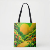 Weelderige Oranje tuinkunst Tote Bag (Voorkant)