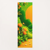 Weelderige Oranje tuinkunst Yogamat (Voorkant)