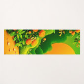 Weelderige Oranje tuinkunst Yogamat (Voorkant (horizontaal))