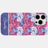 Weelderige Paarse Pioenrozen Custom Naam Iphone Ho Case-Mate iPhone Case (Achterkant (horizontaal))