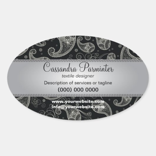 Weelderige Paisley Promotionele Stickers (Voorkant)