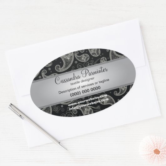 Weelderige Paisley Promotionele Stickers (Envelop)