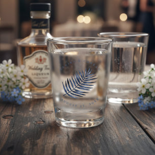 Weelderige Palmblad Trouw Blauw ID956 Shot Glas