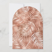 Weelderige palmblad trouw terracotta boog ID956 Kaart (Achterkant)