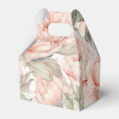 weelderige pioen op een zachte achtergrond bedankdoosjes (Achterkant)