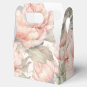 weelderige pioen op een zachte achtergrond bedankdoosjes (Geopend)