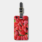 Weelderige Rijpe Aardbeien Bagagelabel (Voorkant verticaal)