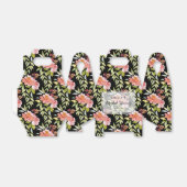 Weelderige rode bloemengroene bruids douche bedankdoosjes (Uitgevouwen)