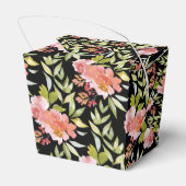 Weelderige rode bloemrijke bruidsdouche bedankdoosjes (Achterkant)