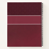 weelderige rode patronen op maat notitieboek (Achterkant)