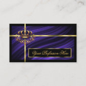 Weelderige Royal Blue Gold Crown weelderig en edel Visitekaartje (Voorkant)