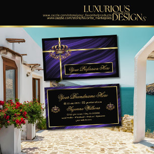 Weelderige Royal Blue Gold Crown weelderig en edel Visitekaartje