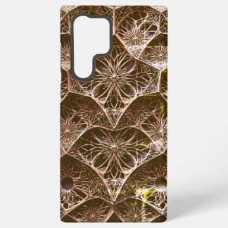 Weelderige Roze Goud & Brons Art Deco Fractal Samsung Galaxy Hoesje
