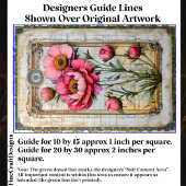 Weelderige roze pioenen op verouderd perkament DA1 Tissuepapier