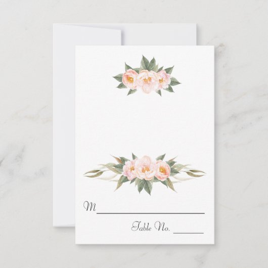 Weelderige Roze Pioenrozen Bloemstuk Kaart (Voorkant)