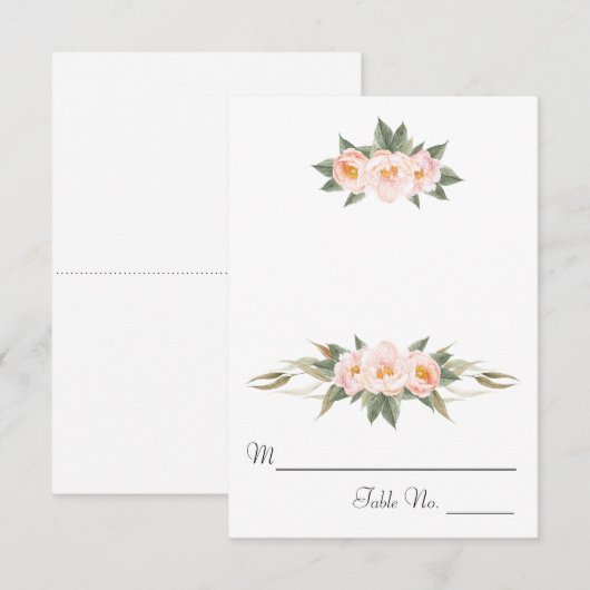 Weelderige Roze Pioenrozen Bloemstuk Kaart (Voorkant / Achterkant)