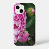 Weelderige Roze Pioenrozen Monogram Case-Mate iPho iPhone Hoesje (Achterkant)