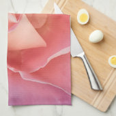 Weelderige Roze Roos Theedoek (Quarter Fold)