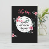 Weelderige roze rozen Romantische bruiloft Kaart (Staand voorkant)