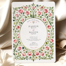 Weelderige Roze Tuin Vintage Wedding