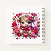 Weelderige Rozen Highland Koe Valentijns Notitieboek (Achterkant)