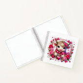 Weelderige Rozen Highland Koe Valentijns Notitieboek (Binnen)