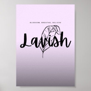 Weelderige Script Poster Minimalistische Lila Muur