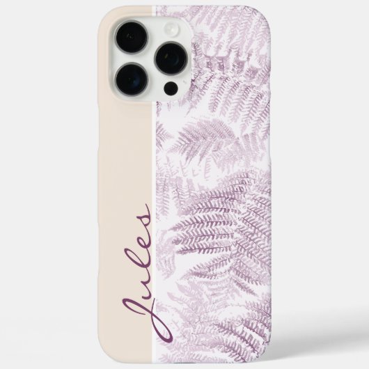 Weelderige Serene Pink Ferns op Sinaasappel Case-Mate iPhone Case (Achterkant)