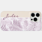 Weelderige Serene Pink Ferns op Sinaasappel Case-Mate iPhone Case (Achterkant (horizontaal))