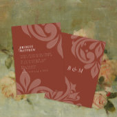 Weelderige Sienna Smaakvolle Classic Script Damask Kaart