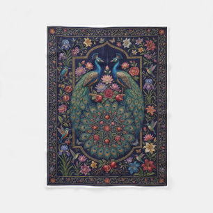 Weelderige Sierlijke Pauw Elegante Botanische Flee Fleece Deken