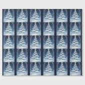 Weelderige Sierte-Christmasyuleboom Cadeaupapier (Vlak)