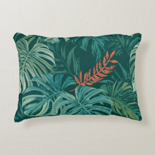 Weelderige Smaragdgroene Jungleprint Accent Kussen